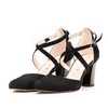Pantofi eleganți damă din piele naturală - 27336 Negru Velur