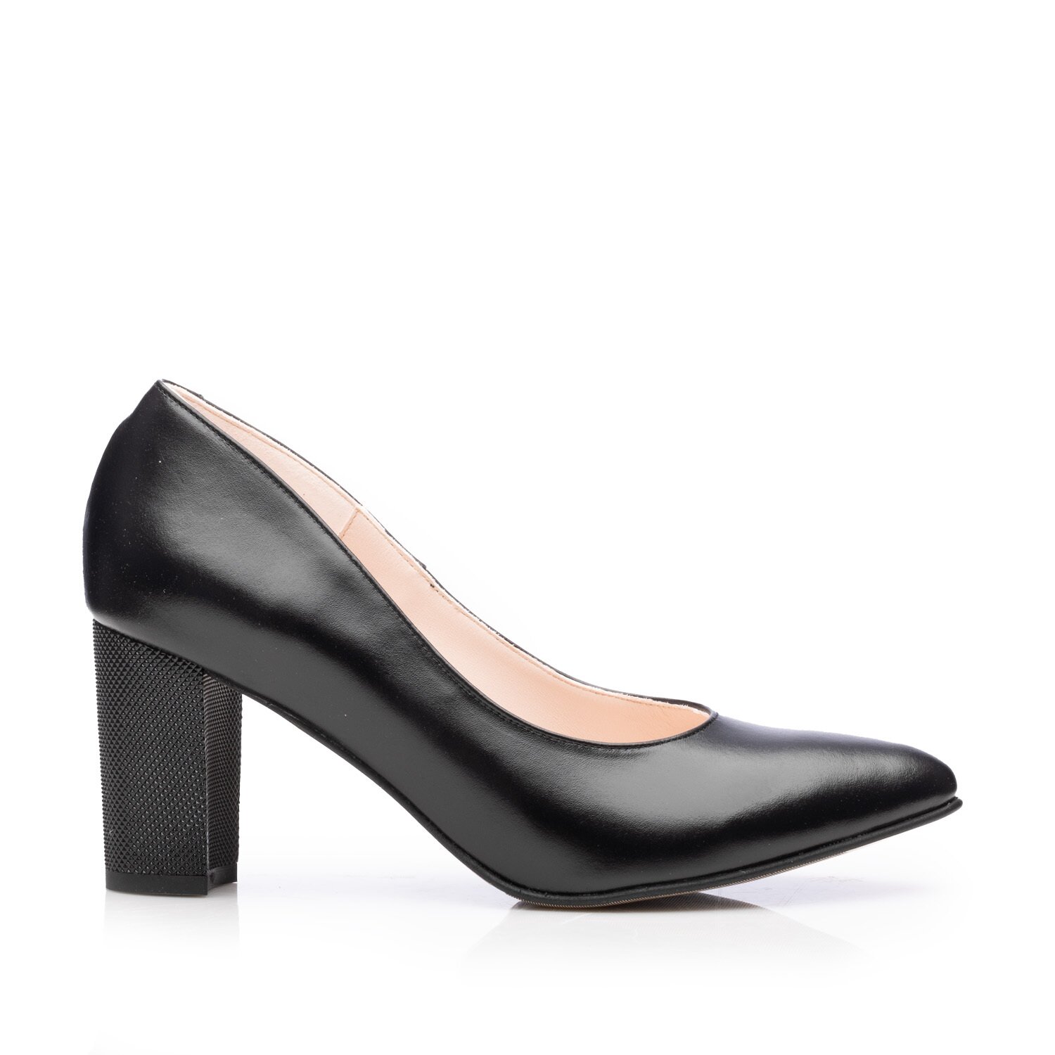 Pantofi eleganți damă din piele naturală - 43216 Negru Box
