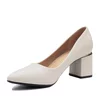 Pantofi eleganți damă din piele naturală - 4396 Bej Box
