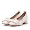 Pantofi eleganți damă din piele naturală - 4407 Crem Box