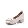 Pantofi eleganți damă din piele naturală - 4407 Crem Box