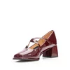 Pantofi eleganți damă din piele naturală - 4414 vișiniu Lac