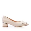 Pantofi eleganți damă din piele naturală - 4415 Bej Box