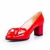 Pantofi eleganți damă din piele naturală - 450 Roșu Lac