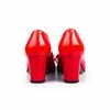 Pantofi eleganți damă din piele naturală - 450 Roșu Lac