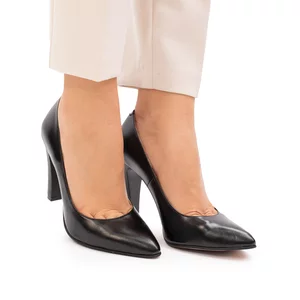 Pantofi eleganți damă din piele naturală - 4597 Negru Box