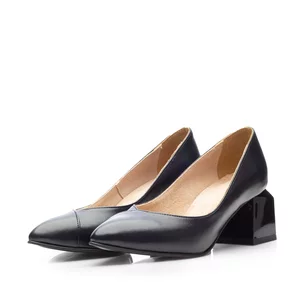 Pantofi eleganți damă din piele naturală - 820 Negru Box