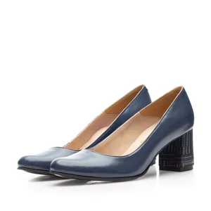 Pantofi eleganți damă din piele naturală - 852 Blue Box