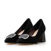 Pantofi eleganți damă din piele naturală - 900 Negru Velur