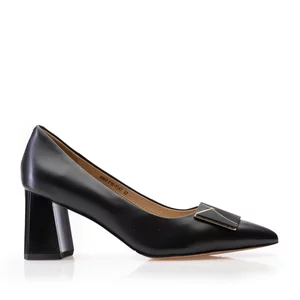 Pantofi eleganți damă din piele naturală - 906 Negru Box