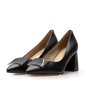 Pantofi eleganți damă din piele naturală - 906 Negru Box