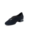Pantofi eleganți damă din piele naturală, Karisma - 4399 Negru Velur