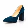 Pantofi eleganți damă din piele naturală, Leofex- 853 Navy Velur