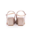 Pantofi eleganți decupați damă din piele naturală - 15462 Nude Box Sidefat