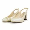 Pantofi eleganți decupați damă, din piele naturală - 2050 Crem Box Sidef