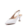 Pantofi eleganți decupați damă din piele naturală - 4394 Alb Box