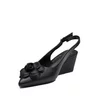 Pantofi eleganți decupați damă din piele naturală, Epica - 4395 Negru Box