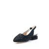Pantofi eleganți decupați damă din piele naturală, Karisma - 4404 Negru Velur Perforat