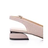 Pantofi eleganți decupați damă din piele naturală, Karisma - 4404 Nude Box Perforat