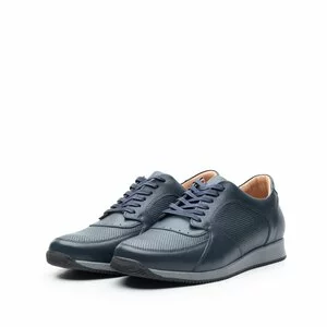 Pantofi sport barbati din piele naturala, Leofex - 519-1 Blue Box