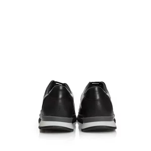 Pantofi sport barbati din piele naturala, Leofex - 519-2 Negru Box