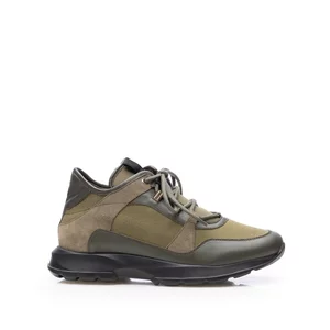 Pantofi sport bărbați din piele naturală, Leofex - 744 Verde Box