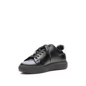 Pantofi sport bărbați din piele naturală, Leofex - 881 Negru+Alb Box