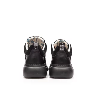 Pantofi sport damă din piele naturală, Leofex- 238 Negru velur+box