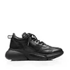 Pantofi sport damă din piele naturală, Leofex- 239 Negru box