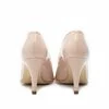 Pantofi stiletto damă din piele lacuită - 558 nude lac