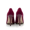 Pantofi stiletto damă din piele naturală - 32175 Visiniu velur