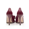 Pantofi stiletto damă din piele naturală - 35175 Grena box