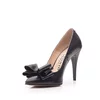 Pantofi stiletto damă din piele naturală - 35175 Negru box