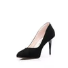 Pantofi stiletto damă din piele naturală - 3527 Negru Velur