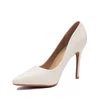 Pantofi stiletto damă din piele naturală - 4393 Crem Box