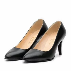 Pantofi stiletto damă din piele naturală - 558 Negru Box