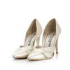 Pantofi stiletto damă, din piele naturală - 56175 Auriu box