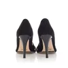 Pantofi stiletto damă din piele naturală - 56175 Negru velur
