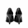 Pantofi stiletto din piele lacuita - 558 negru