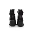 Botine damă din piele naturală, Leofex - 019 Negru  Box