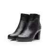 Botine dama din piele naturala, Leofex - 061 Negru Box