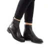 Botine damă din piele naturală, Leofex- 345 Negru Box