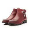 Botine dama din piele naturala, Leofex - 439 visiniu box