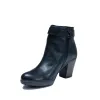 Botine damă din piele naturală, Leofex - 461 Negru Box