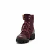 Ghete casual  dama din piele naturala - 390 visiniu box velur