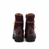 Ghete casual  dama din piele naturala - 390 visiniu box velur