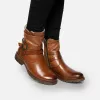 Ghete damă casual din piele naturală - 372 Cognac Box