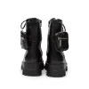 Ghete damă casual din piele naturală, Leofex - 330 Negru Box