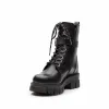 Ghete damă casual din piele naturală, Leofex - 330 Negru Box