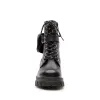 Ghete damă casual din piele naturală, Leofex - 330 Negru Box